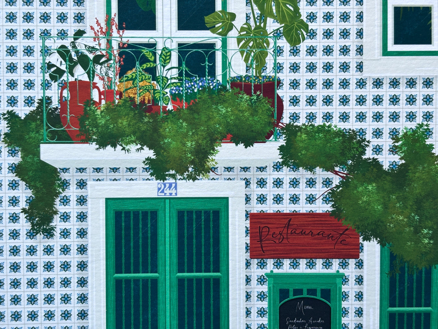 Lisbon Restaurant Art Print