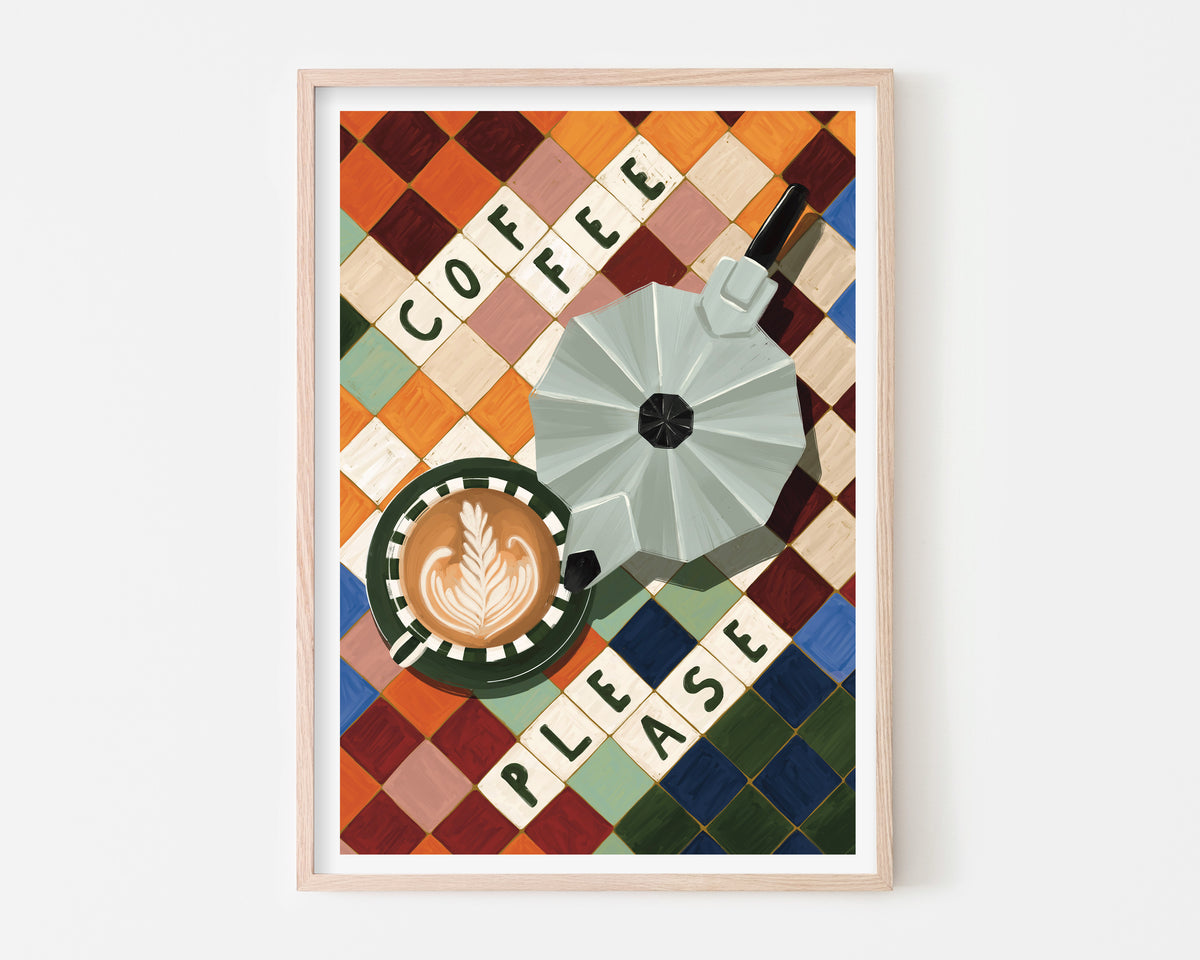 Coffee Please Art Print