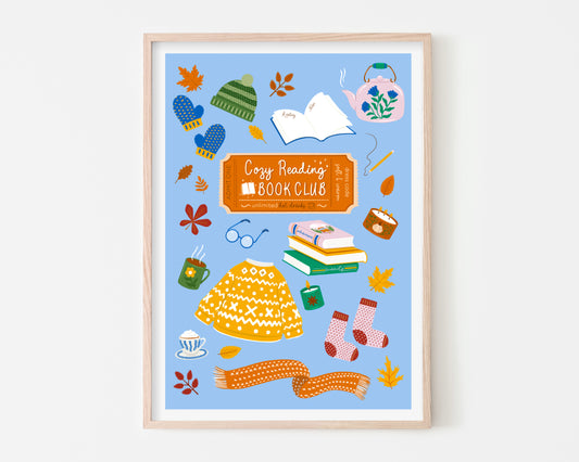 Cozy Reading Book Club Art Print