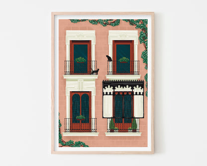 Madrid Windows Art Print