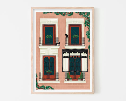 Madrid Windows Art Print