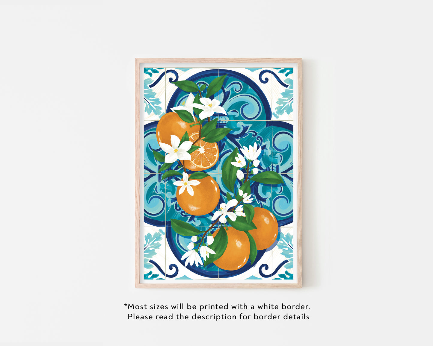 Oranges & Tiles Art Print