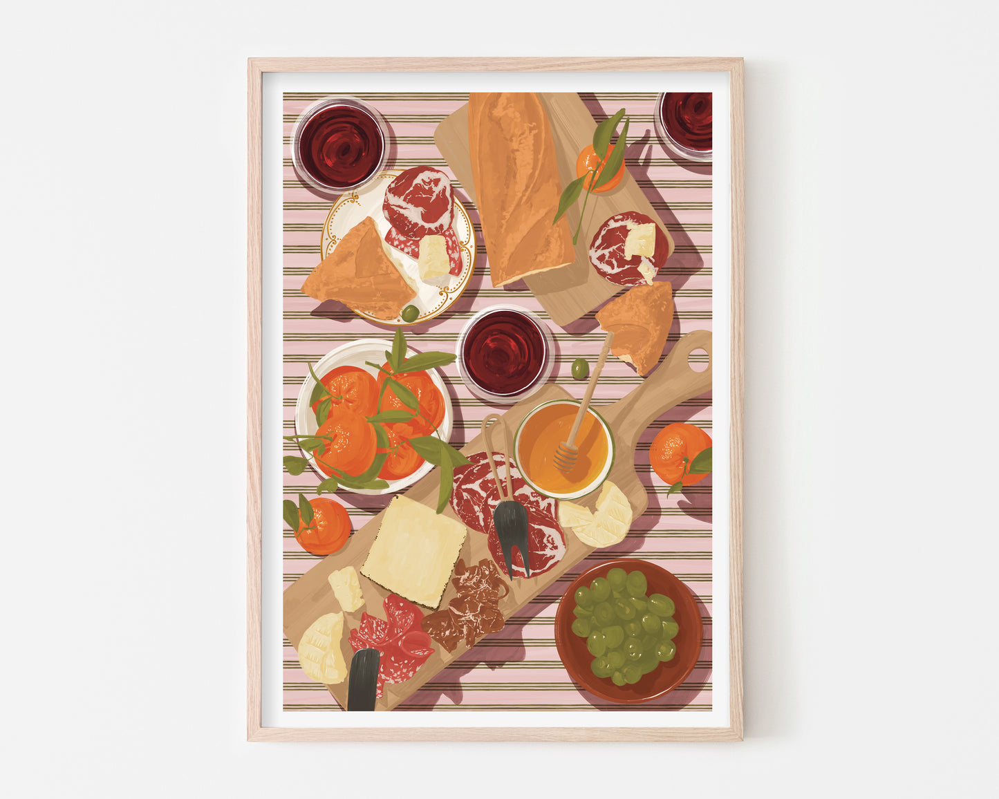 Wine & Picky Bits Art Print