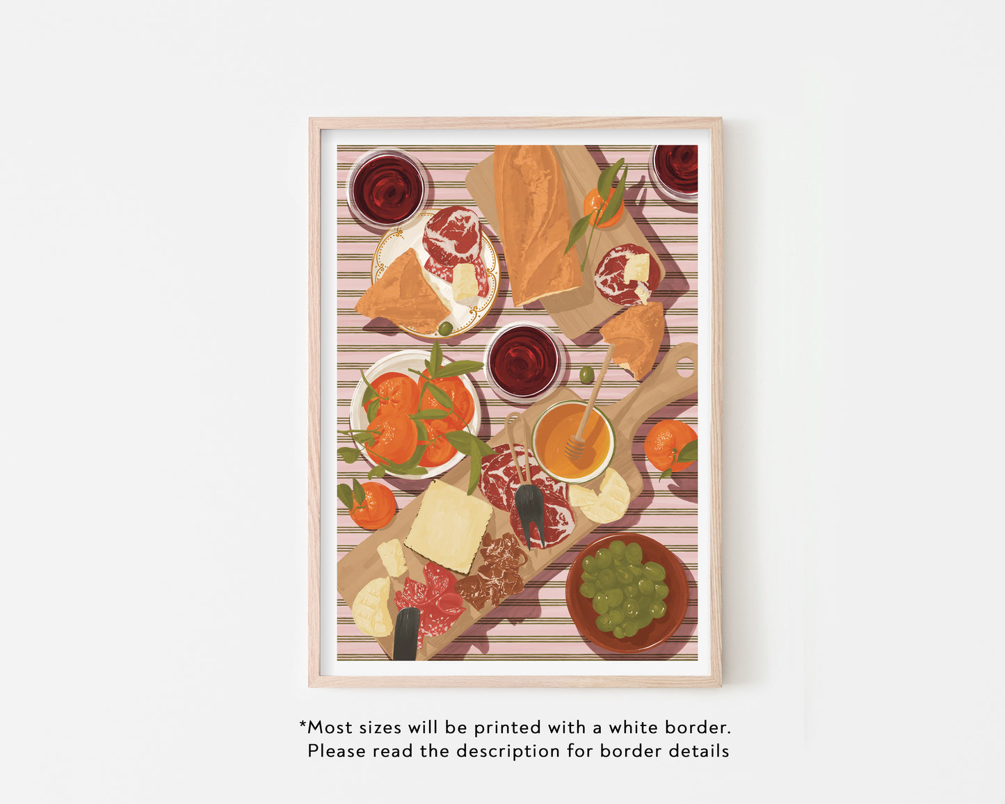 Wine & Picky Bits Art Print