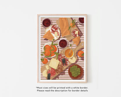 Wine & Picky Bits Art Print
