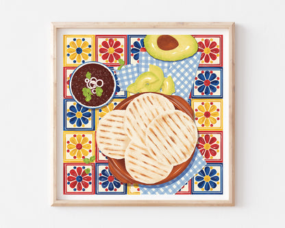 Arepas & Tiles Art Print