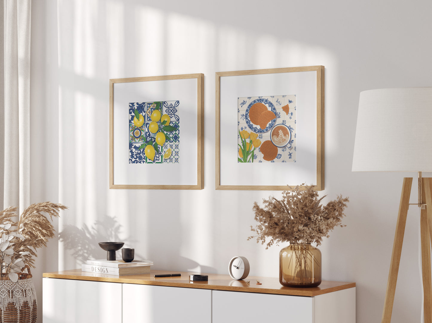 Lemons & Tiles Art Print