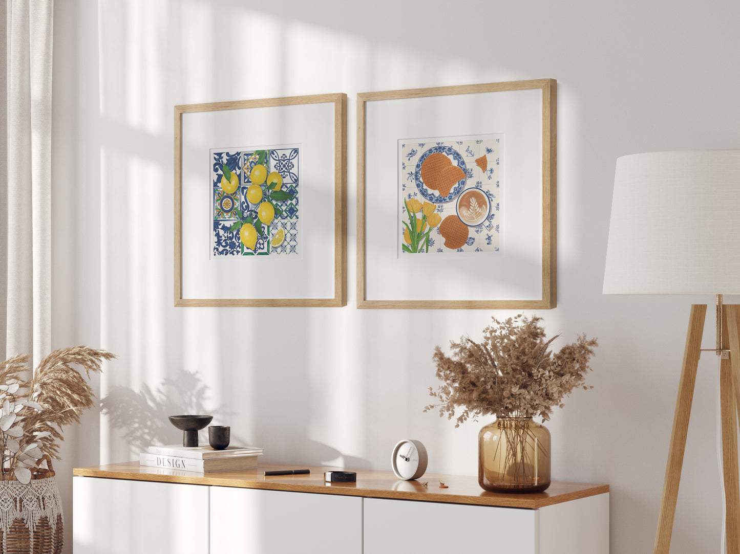Lemons & Tiles Art Print