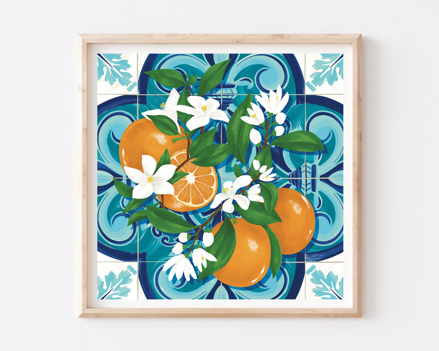 Oranges & Tiles Art Print