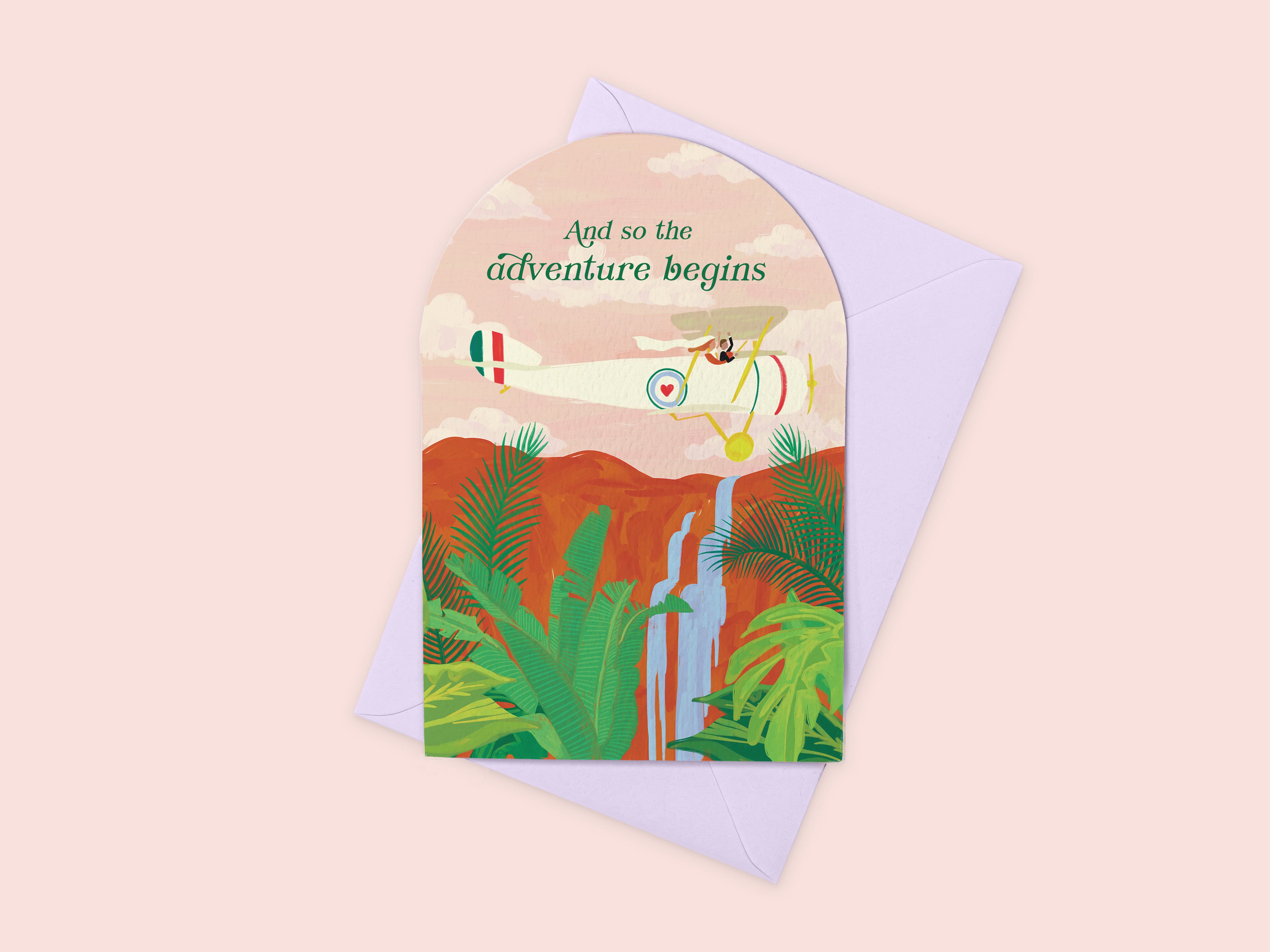 And so the Adventure Begins Greeting Card