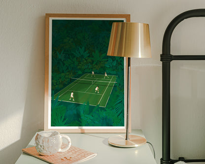 Tennis in the Jungle Art Print