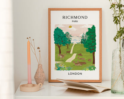 Richmond Park South London Art Print