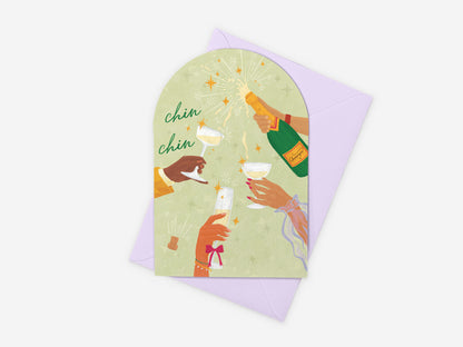 Chin Chin Greeting Card