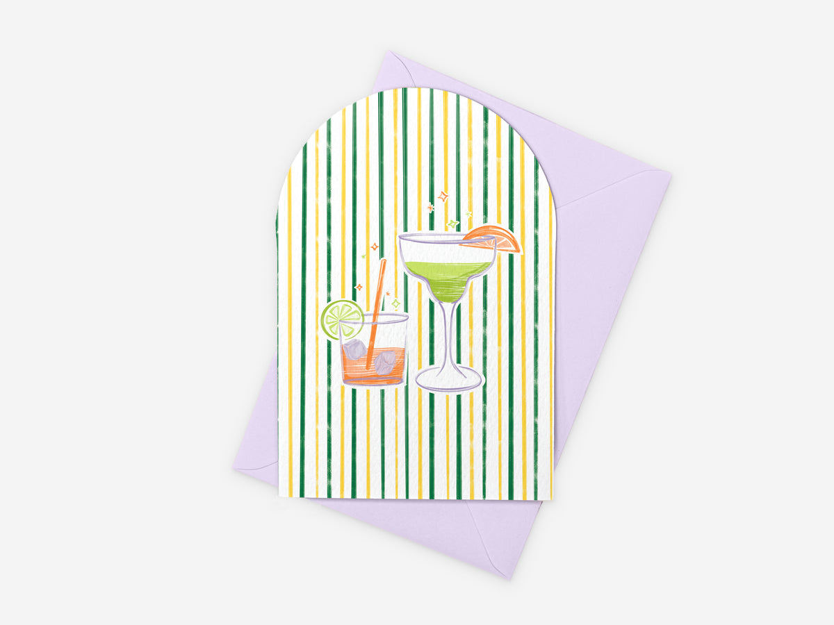 Cocktails Greeting Card SUPER SECONDS FESTIVAL