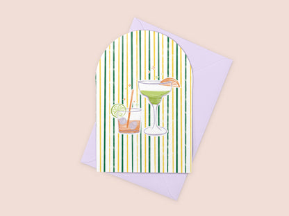 Cocktails Greeting Card SUPER SECONDS FESTIVAL