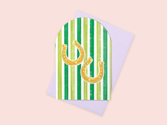 Good Luck Horseshoes Greeting Card