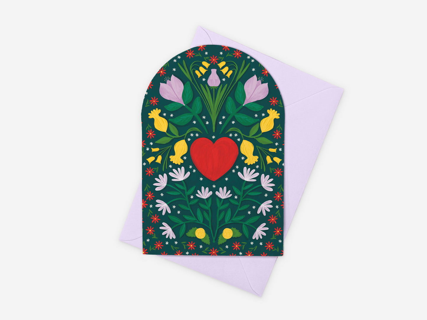 Floral Love Heart Greeting Card