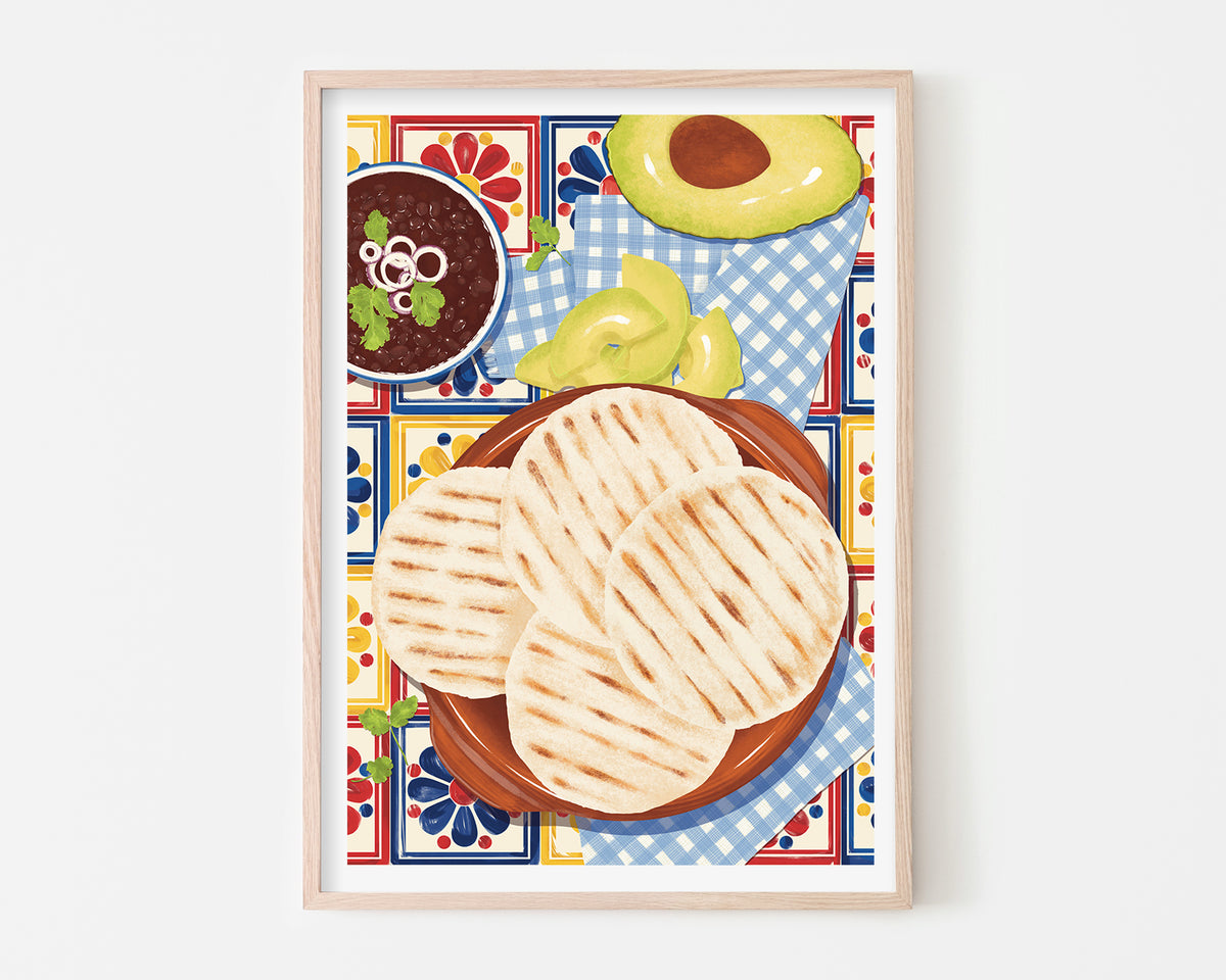 Arepas & Tiles Art Print SUPER SECONDS FESTIVAL