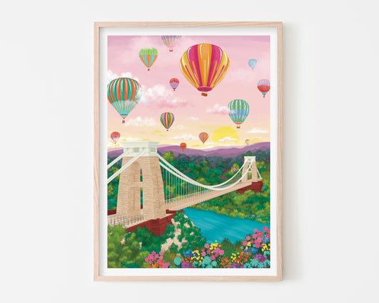 Bristol Clifton Bridge Art Print