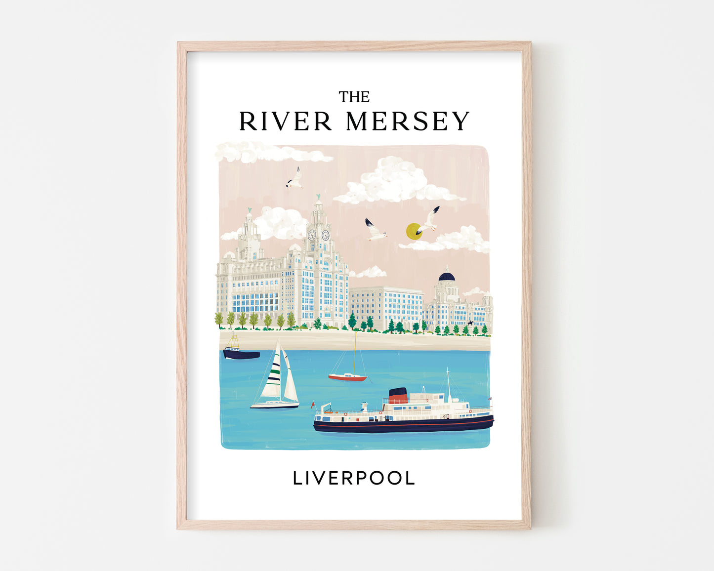 The River Mersey Liverpool Art Print
