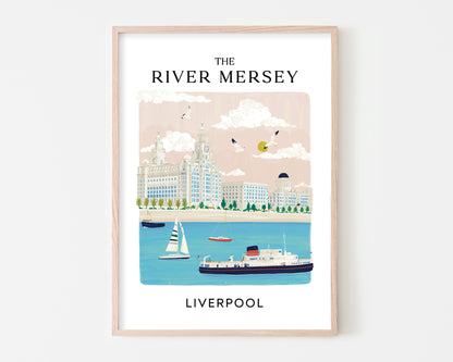 The River Mersey Liverpool Art Print