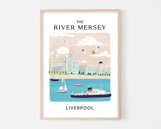 The River Mersey Liverpool Art Print