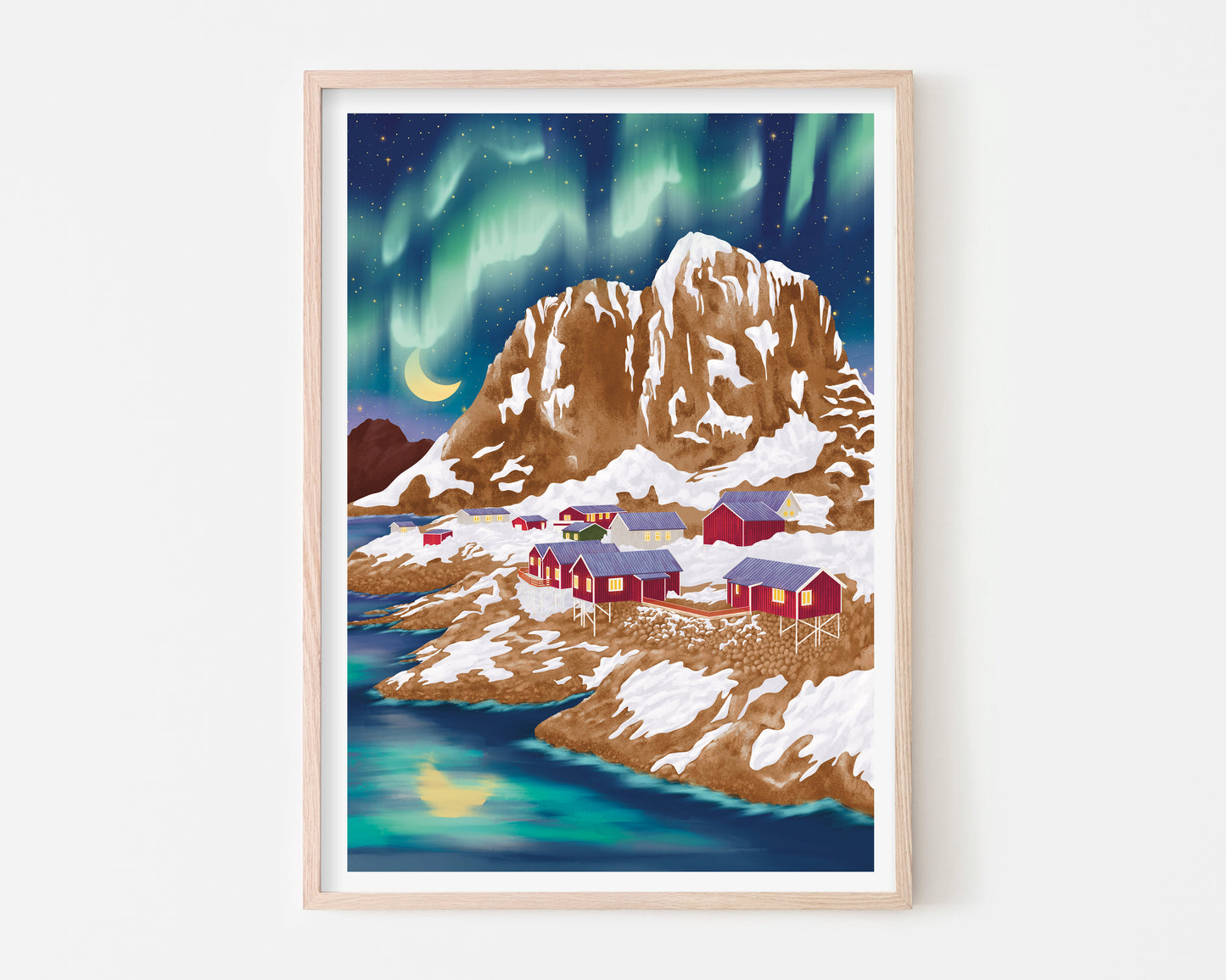 Lofoten Winter Night Norway Art Print