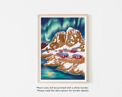 Lofoten Winter Night Norway Art Print
