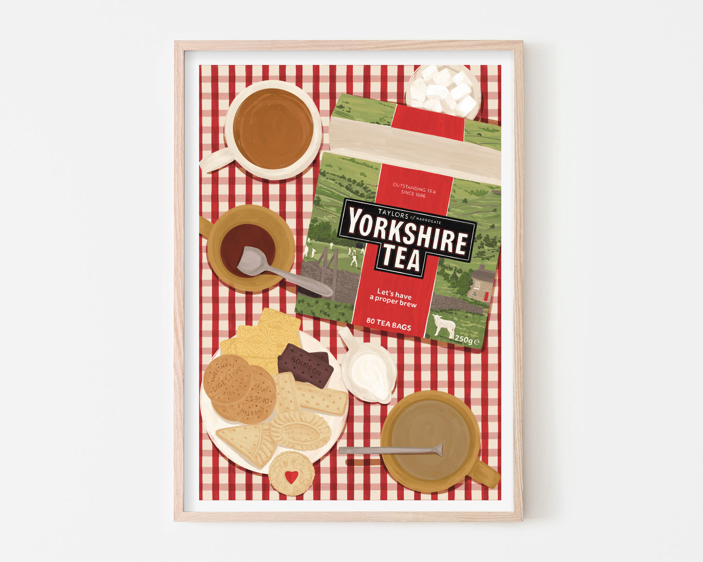 Yorkshire Tea & Biscuits Art Print