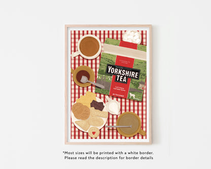 Yorkshire Tea & Biscuits Art Print