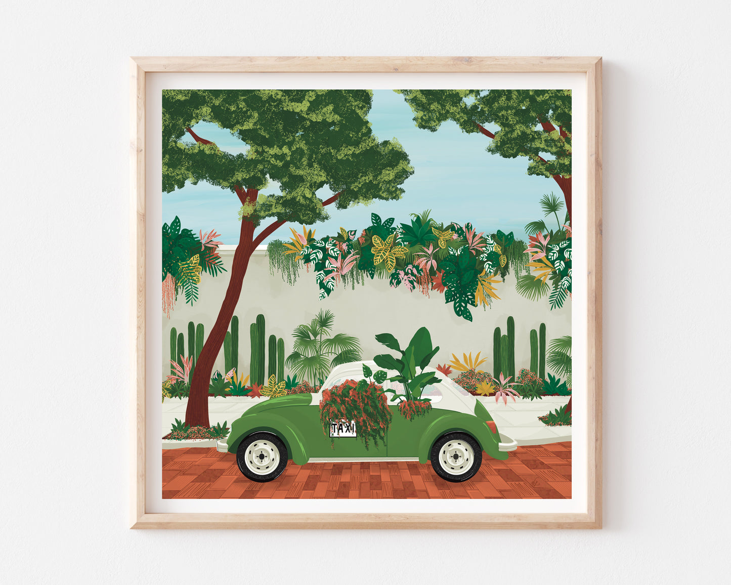 Mexico City Taxi Art Print