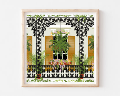 New Orleans Balcony Art Print
