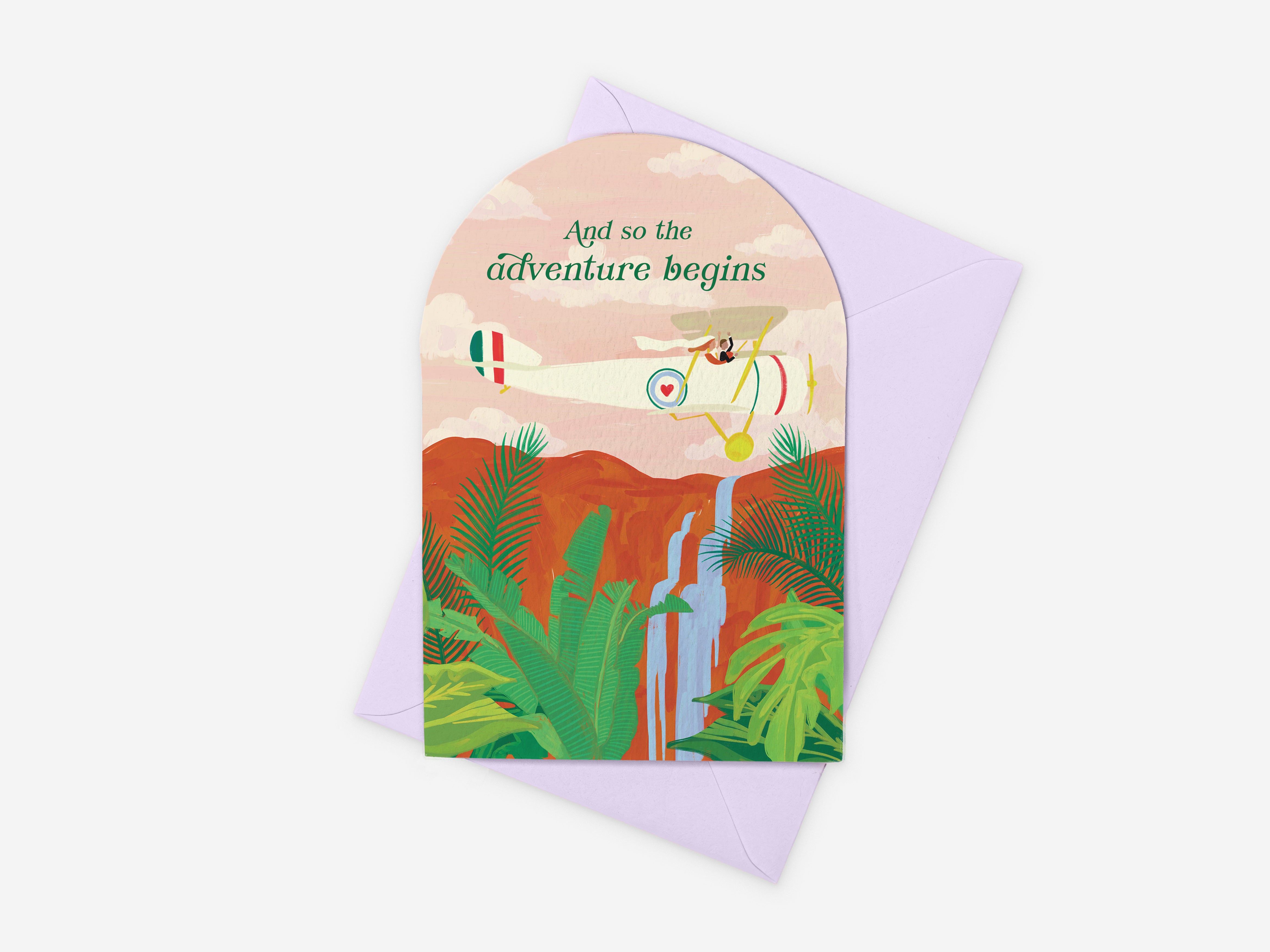 And so the Adventure Begins Greeting Card