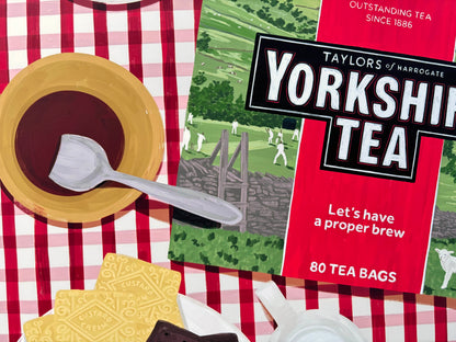 Yorkshire Tea & Biscuits Art Print