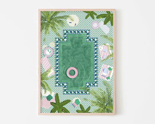 Morocco Pool Art Print
