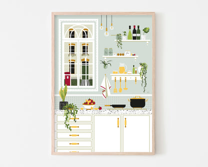 London Kitchen Art Print SUPER SECONDS FESTIVAL