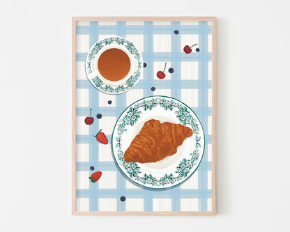Croissant & Coffee Art Print SUPER SECONDS FESTIVAL