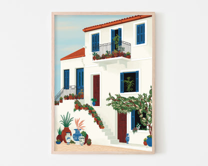 Greek House Art Print SUPER SECONDS FESTIVAL