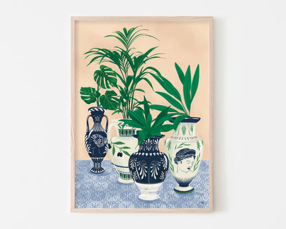 Greek Potted Plants Art Print SUPER SECONDS FESTIVAL